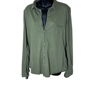 Frank & Eileen Olive Long Sleeve Top